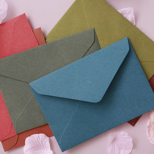

50pcs/pack 16x11.5cm Vanilla Paper Bronzing Business Invitation Envelope Wedding Invitation Envelope Customization