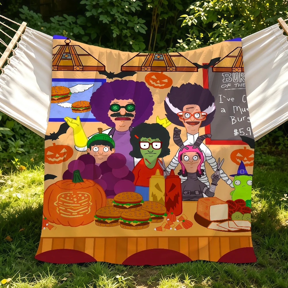 Cartoon Cute B-Bob B-Burgers Blanket Suitable For Sofas Beds Offices Cars Outdoor Travel An Ideal Gift For Friends Family