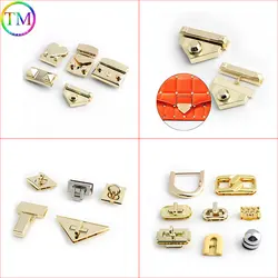 New Style K gold Metal Clasp Turn Lock Twist Lock Square Hanger Clasp Switch Push Locks Closure Accessories For Handbags