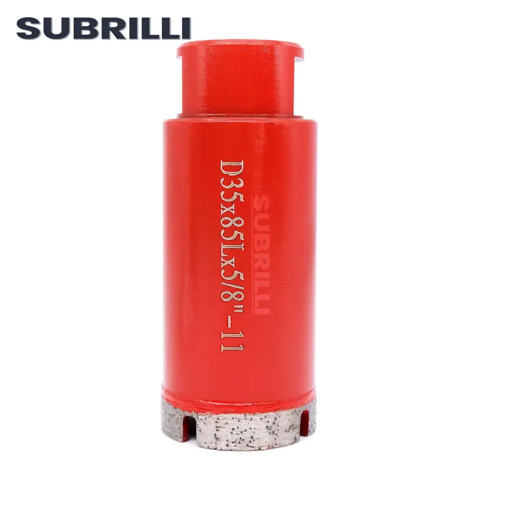 SUBRILLI เพชรเจาะบิต 35 มม.1-3/8 นิ้ว Crown Core เจาะรูสําหรับหินอ่อนหินแกรนิตคอนกรีตเซรามิค M14 5/8-11 ด้าย