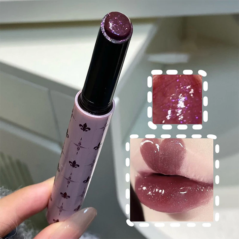 HERORANGE Caneta de Brilho Labial Hidratante com Efeito Espelhado, Gloss Labial Sólido com Formação de Filme, Não Desbota