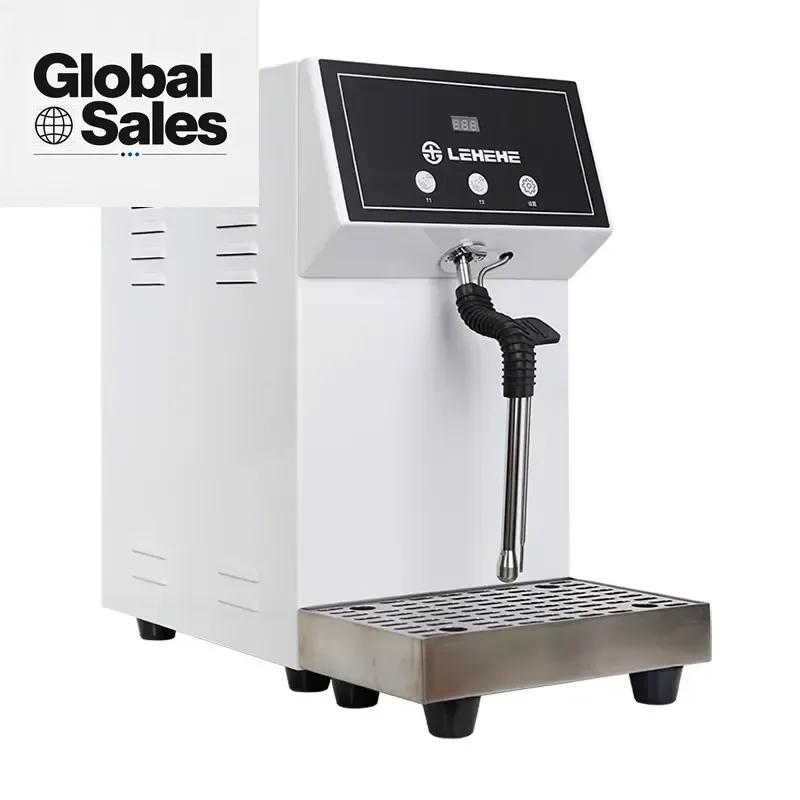 Wholesale Commercial White Powerful Stainless Steel Semi-Automatic Electric Steam Milk Steamer Frother 5L Boiler 2250W