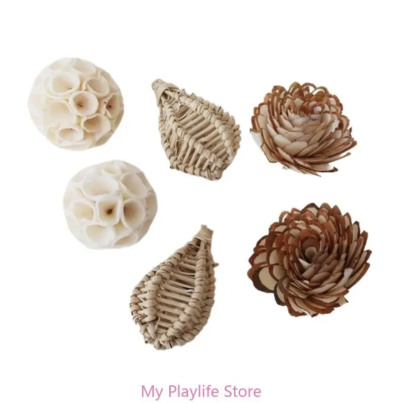 6 шт., искусственная игрушка, искусственная зерна из натурального дерева, для попугаев Budgies, Маленькие Птицы для клетки