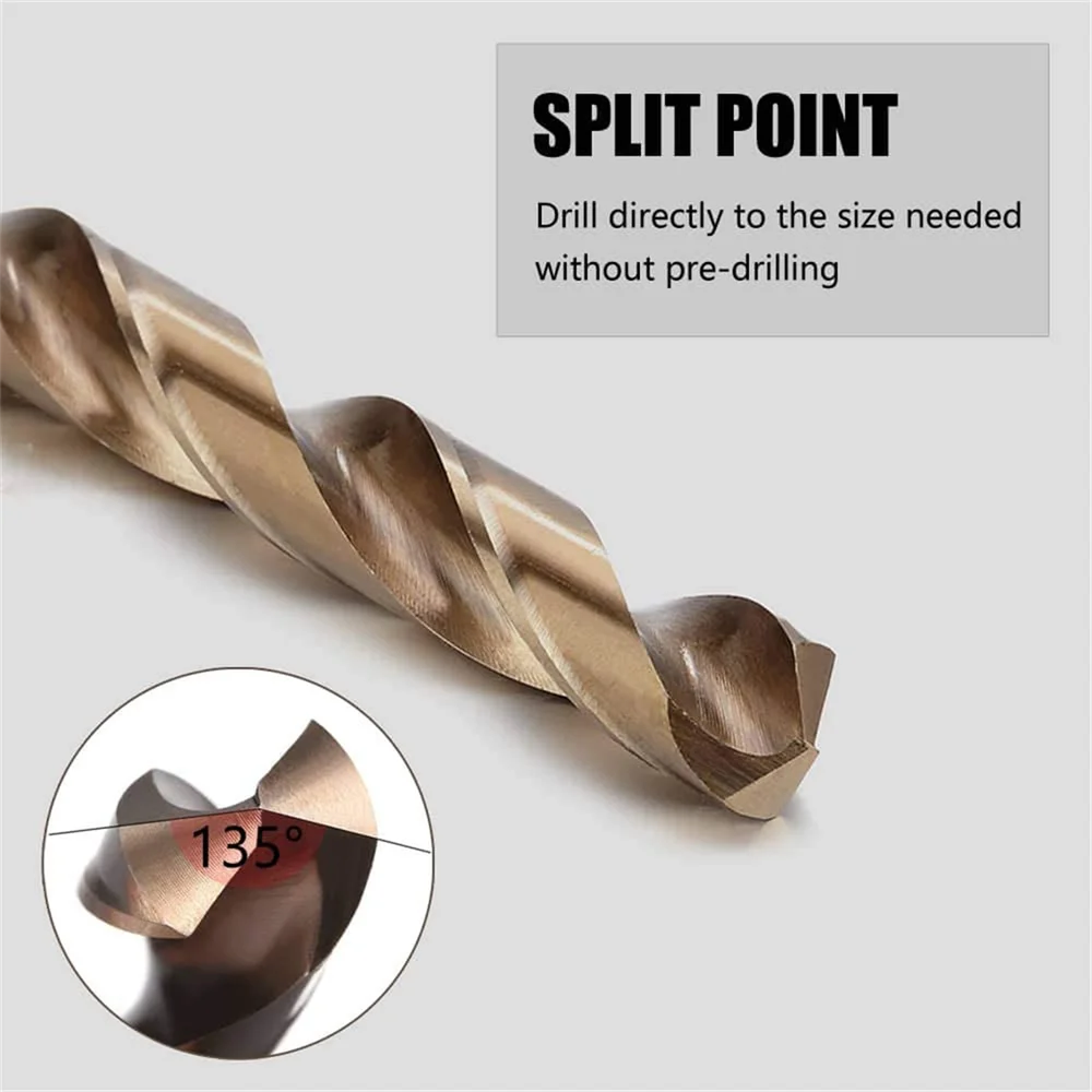 13/19/25PCS Cobalt HSS Twist Drill Bit Set for Metal Woodworking Tools Drills Punch Hole Titanium Coated Carbide Drill Bits Kit