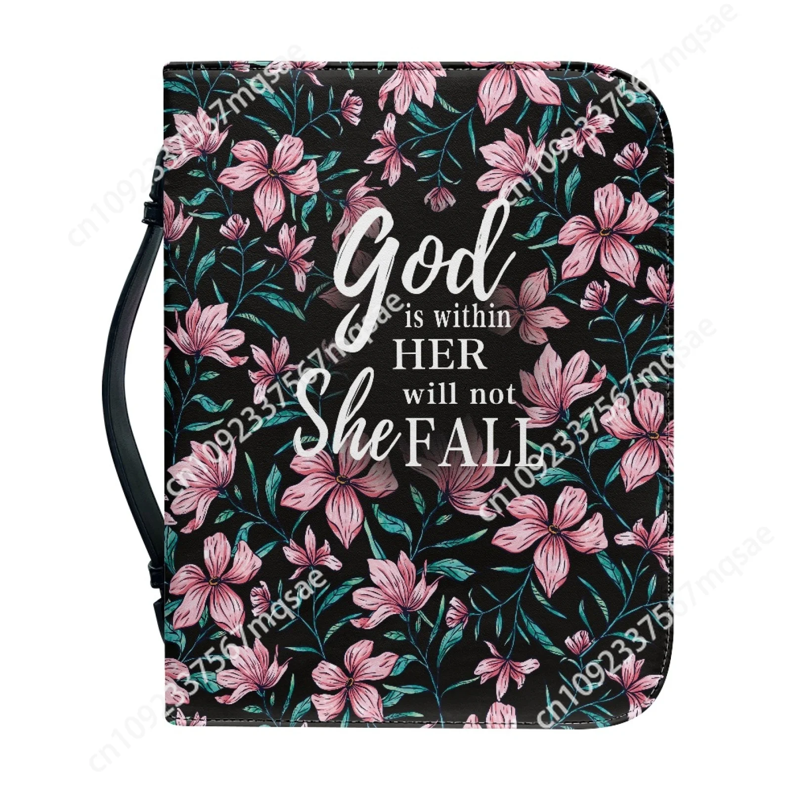 

Colorful Flower Pattern Leather Bible Bag for Women Men Handle Handbags Hymns Bible Cover Case Carrying Bible Storage Bags