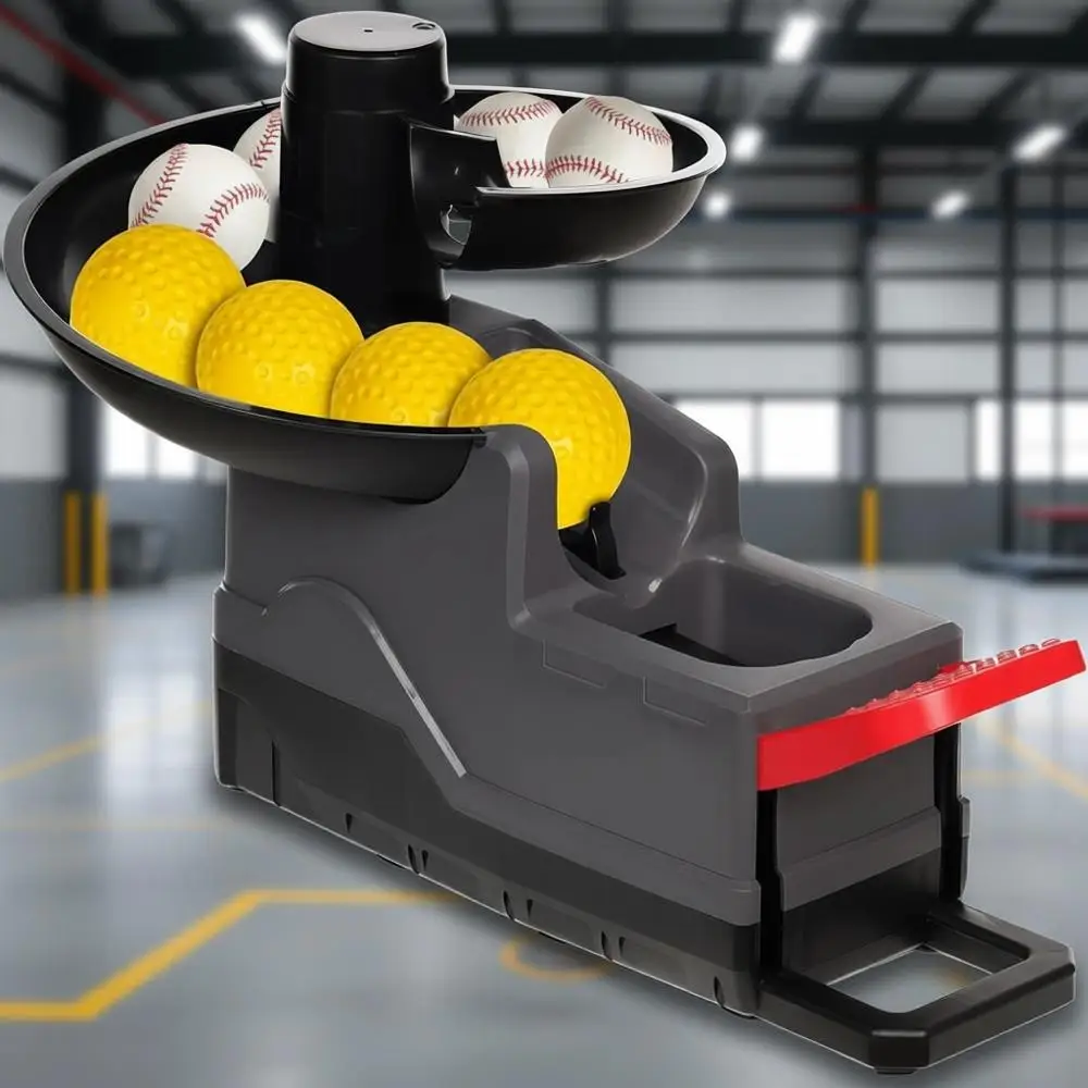 

Машина для бейсбола и софтбола urlig 691BH, с ручным управлением, без электропитания, 4 регулируемые скорости, включает 2 лотки для мячей, 1 полиуретановый мяч.