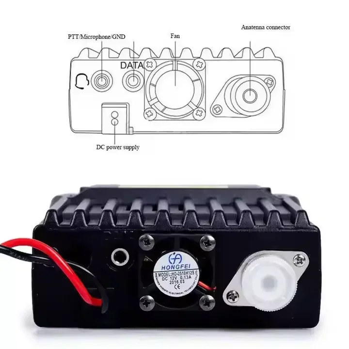 QYT KT-8900D 25W Mini Vhf Uhf Dual Band Color Screen Mobile Car Radio Long Range Quad Display FM Transceiver 8900D Two Way Radio
