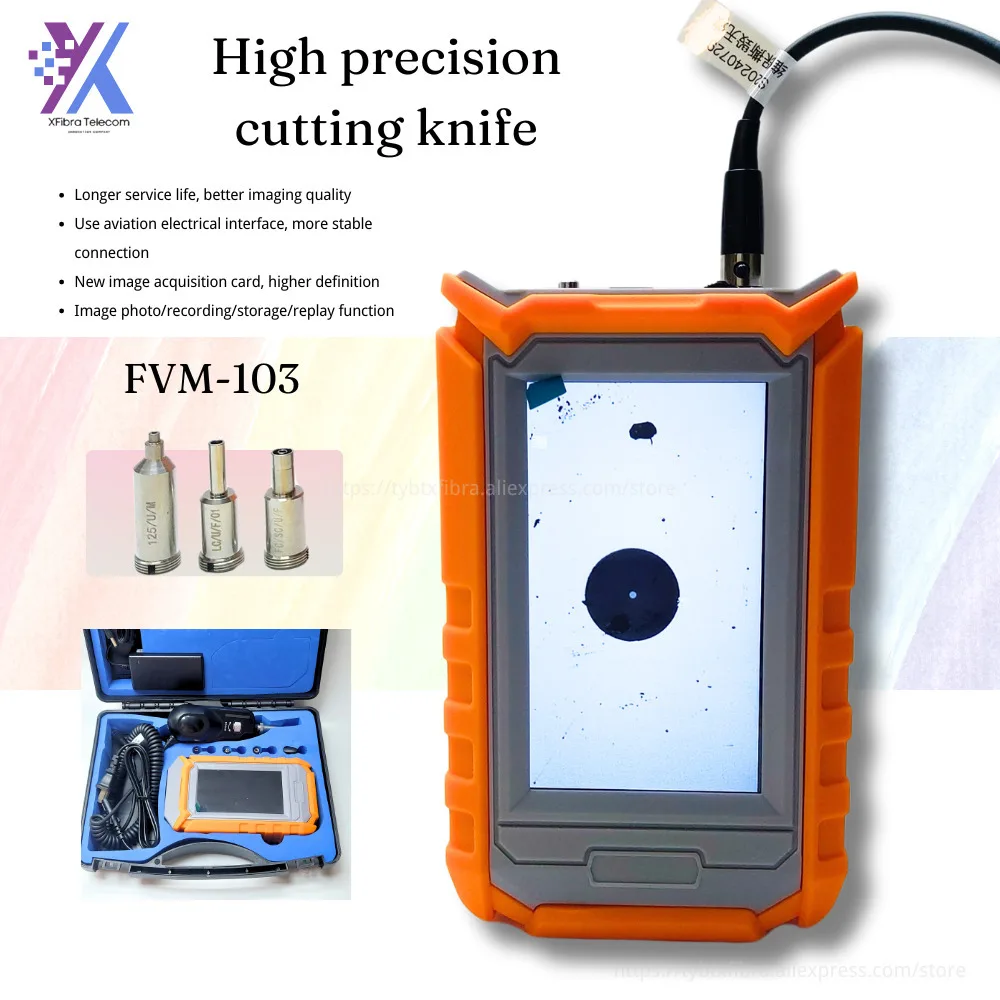 

FVM-103 Hand-Held Fiber Inspection Microscope (New Monitor), Which Could Inspect End Face SC, FC, ST UPC, APC Connector