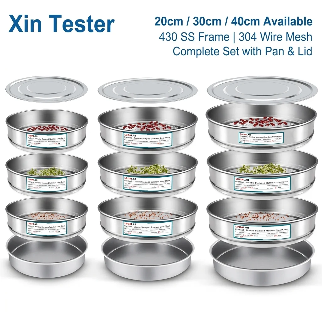 set-di-setacci-di-prova-xin-tester-20cm-30cm-40cm-telaio-430-rete-in-acciaio-inossidabile-304-con-ciotola-e-coperchio-per-terreno-sabbia-semi-polvere