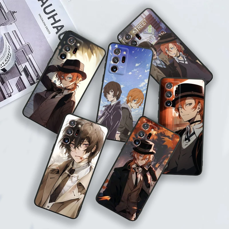 Bungo Stray Dogs Dazai Osamu For Samsung A55 A35 A25 A15 A14 A73 A53 A13 A05S A03S A02S A71 A52 A32 Black Soft Phone Case