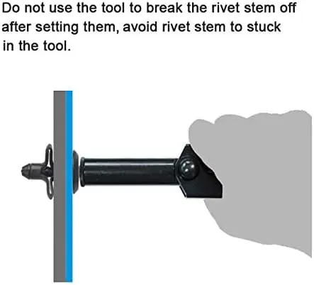 Hand Rivet Gun Kit with 40 Plastic Rivets, One-Handed Operation for Automotive Trim and Door Panels