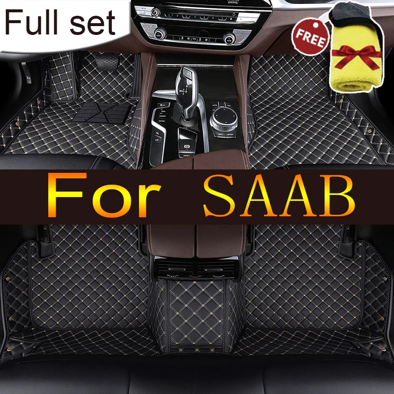 

Leather Car Floor Mats For SAAB 95 9-3 turbo X 9-7X 9-5 Wagon 9-3 9-5 Car accessories