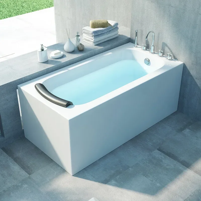 for Household Bathtub Surf Massage Integrated Seamless Adult Hotel Acrylic Bathtub 1.7 Meters Large Capacity Thermal