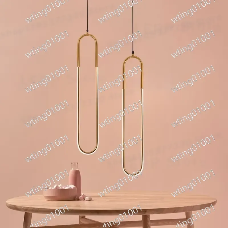 for Nordic Modern Minimalist Creative LED Energy-saving U-shaped Bar Chandelier Dining Living Room Bedroom Personalized Home