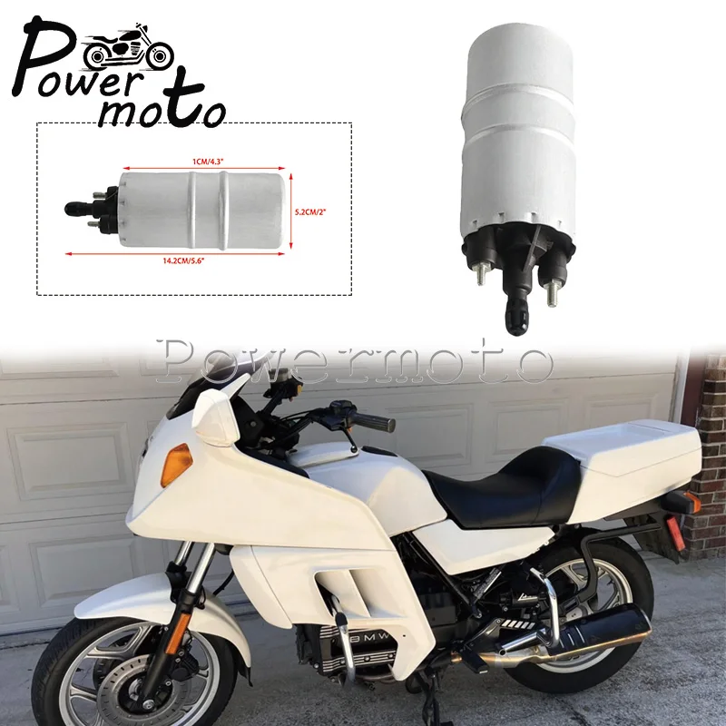 Motorrad-Benzinpumpe 12V 52MM für BMW K-Serie K1 K75 K100 K1100LT 100-120L/H Direkter Ersatz 16121460452 16121461576