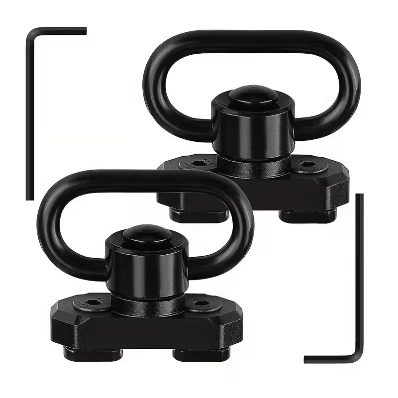 2 Pack Two Point QD Sling Swivels Mount ,8different point position 45°rotation locked design,for hunting,Toy Gun Accessories