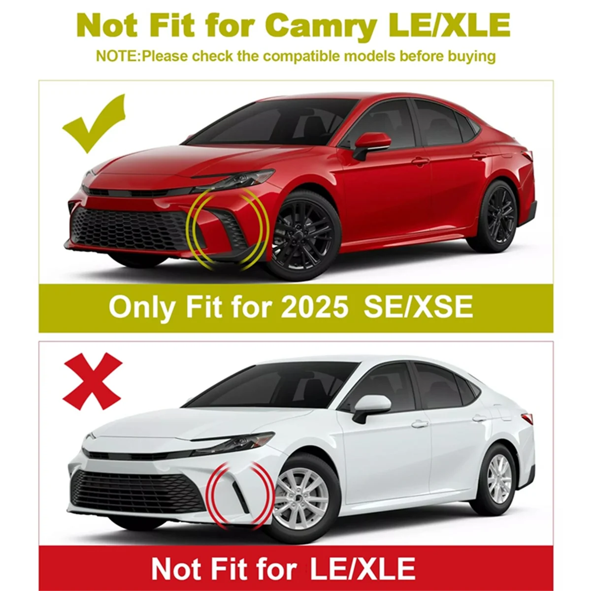 トヨタ カムリ SE XSE 2025用 クラシックフロントバンパーフォグランプ DRLホワイトデイタイムランニングライト アンバーターンシグナルランプアクセサリー