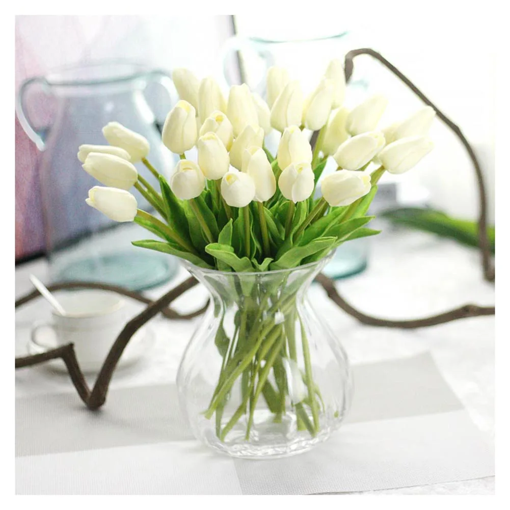 10pcs Fake Artificial Flowers Tulip Floral Simulation Bouquet Mini Home Wedding Party Decoration Mini Tulip Home Wedding Party