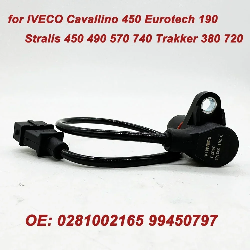 0281002165 99450797 Sensor de Posición del Árbol de Levas para IVECO Cavallino 450 Eurotech 190 Stralis 450 490 570 740 Trakker 380 720
