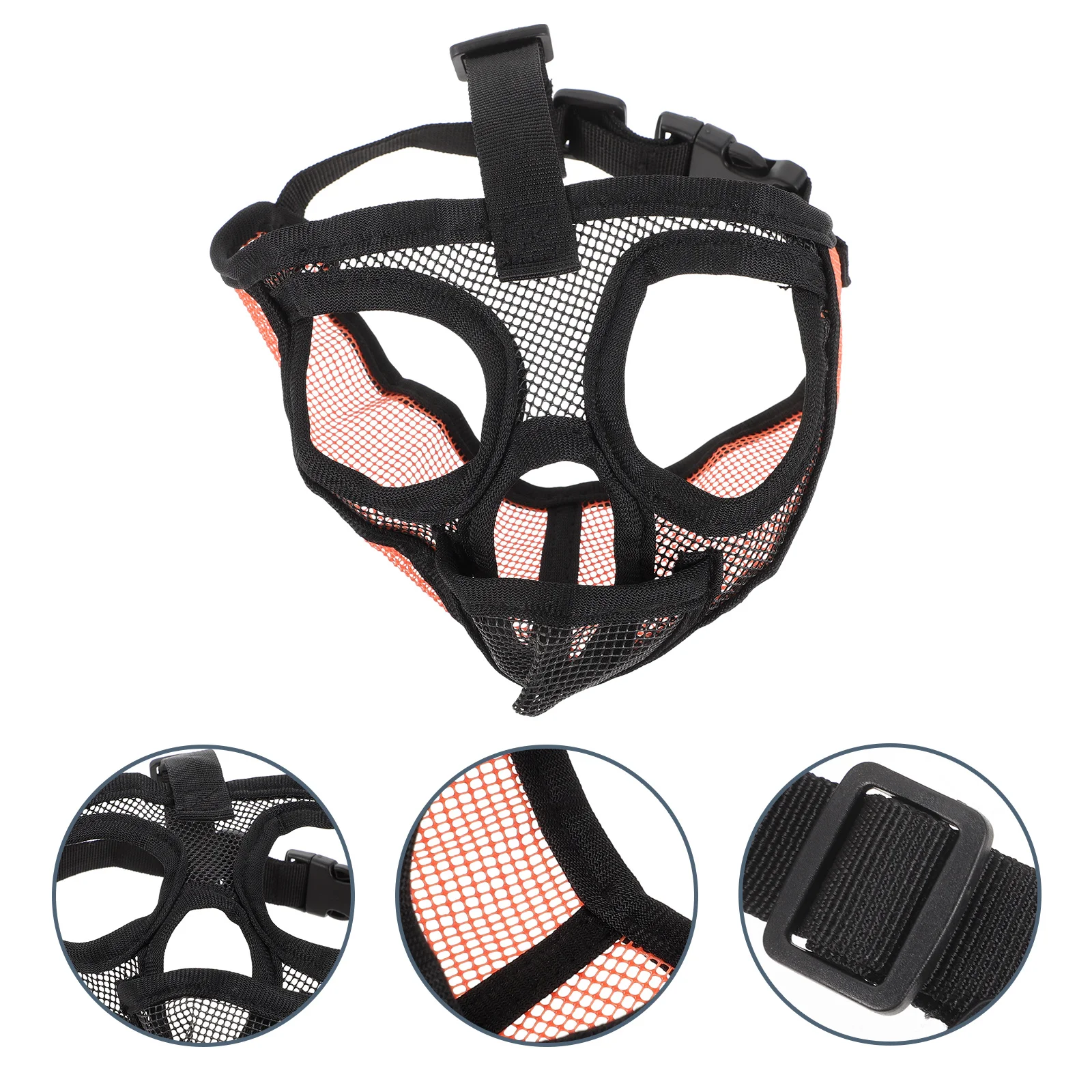 

Dog Muzzle Breathable Three-Hole Adjustable For Large Medium Small Dogs Anti-Bite Anti-Bark Outdoor Pet Mouth Mask