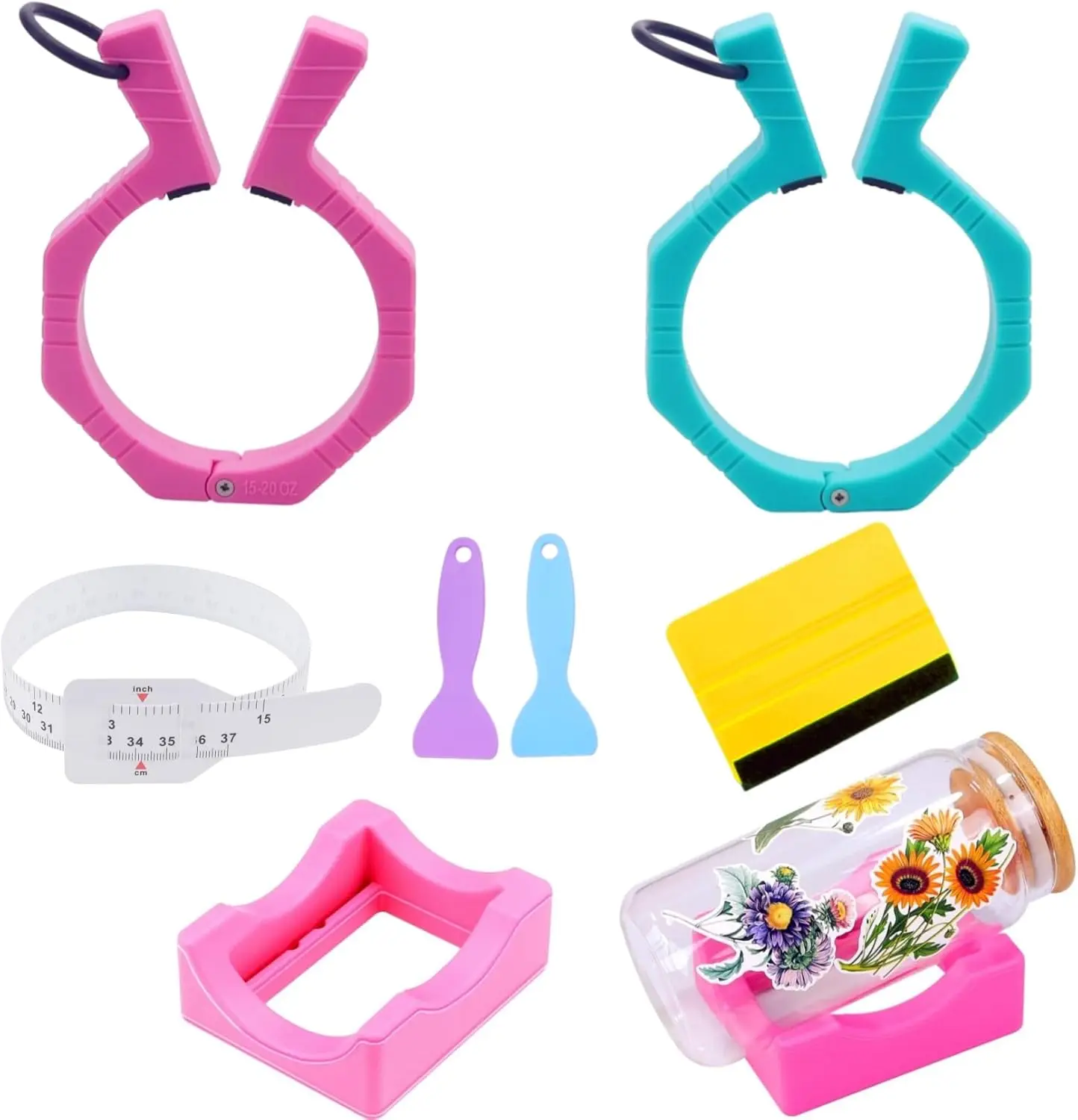 

Tumbler Clamp Machine for Sublimation, Cup Cradle & Clamp Set for 15-20oz Cups, Craft Tool