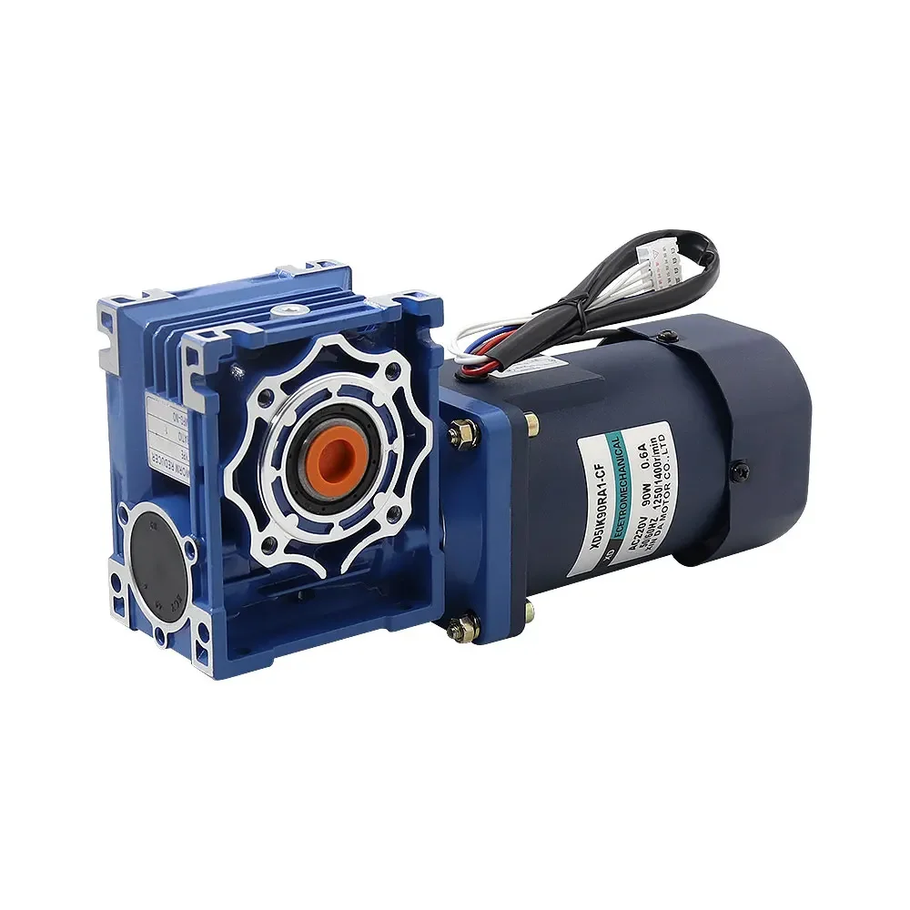 90W worm gear reduction motor single-phase 220V AC speed regulating motor rv40 strong torque forward and reverse electric motor