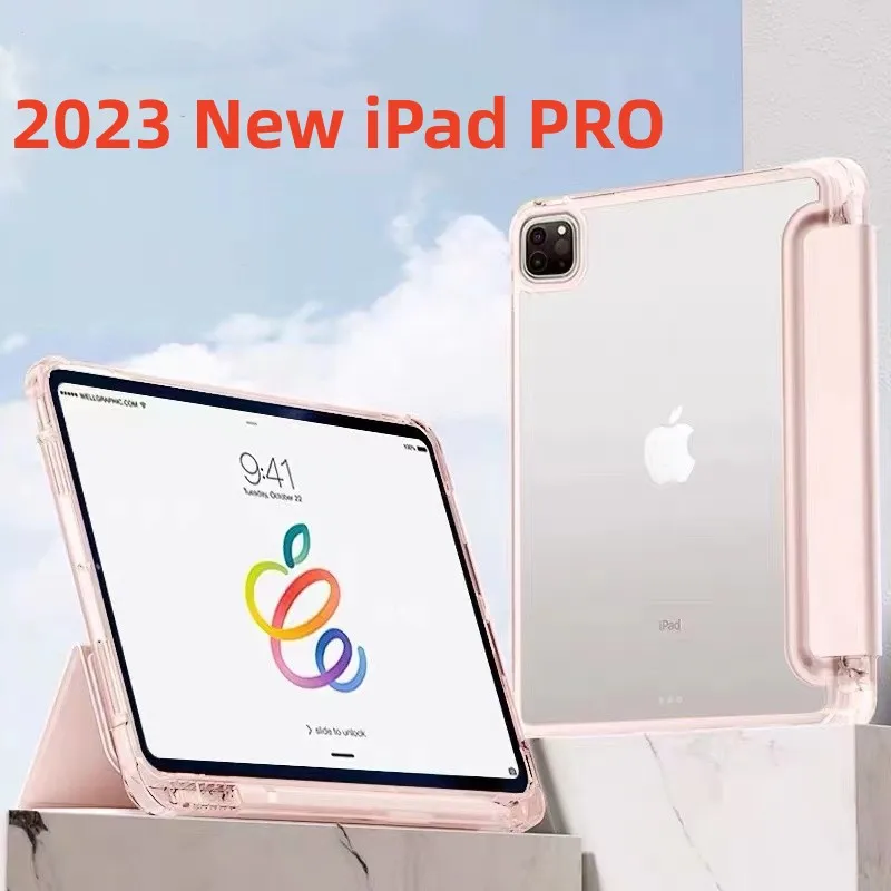 

Подходит для iPad Pro11, Защитная искусственная кожа, 3,5-дюймовый слот для ручки, защита от падения, искусственная кожа 4/5 поколения, прозрачная искусственная кожа