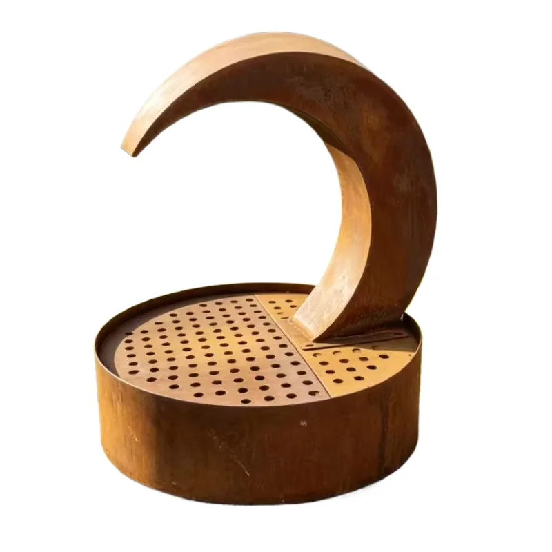 Weather resistant steel outdoor fountain - environmentally friendly, fire-resistant, and durable courtyard art decoration