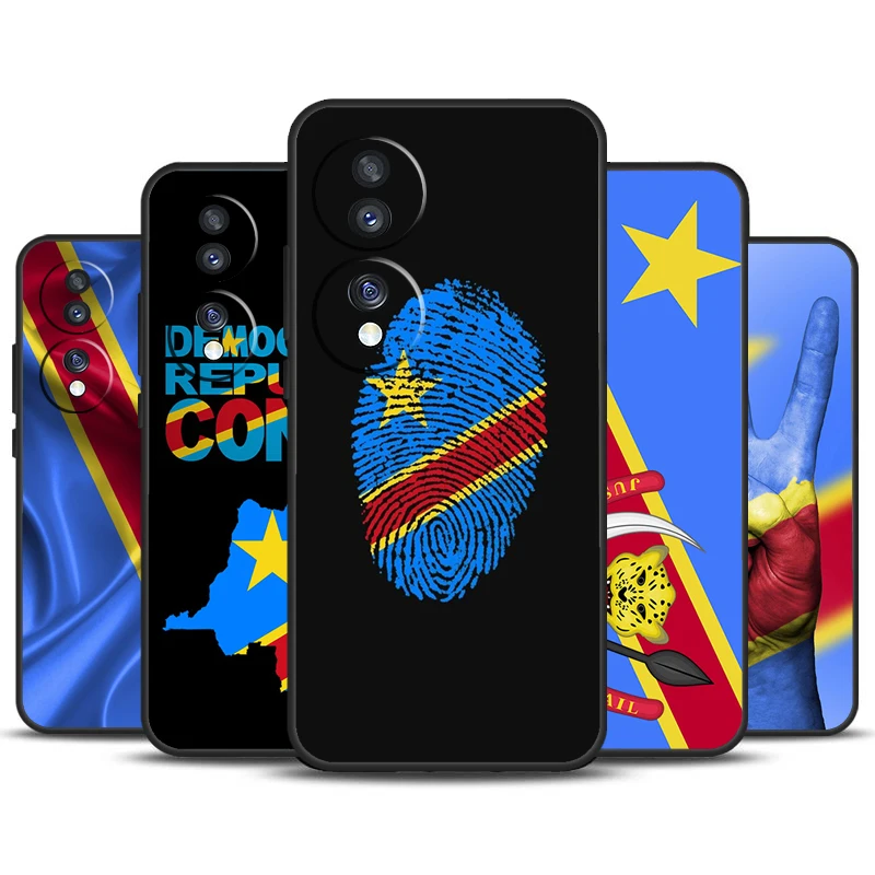 Congo Democratic Republic Flag For Honor X8a X9a X6a X7a X6 X7 X8 X9 X8b X9b Honor Magic 6 Pro 50 70 90 Magic 5 Lite Case