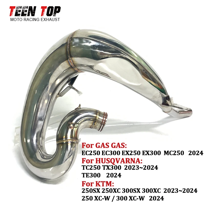 

30mm Stainless Steel Motorcycle Exhaust Pipe For KTM 250SX 250XC 300SX 300XC Exhaust Header 250 300 XC-W Front Connect Pipe 2024