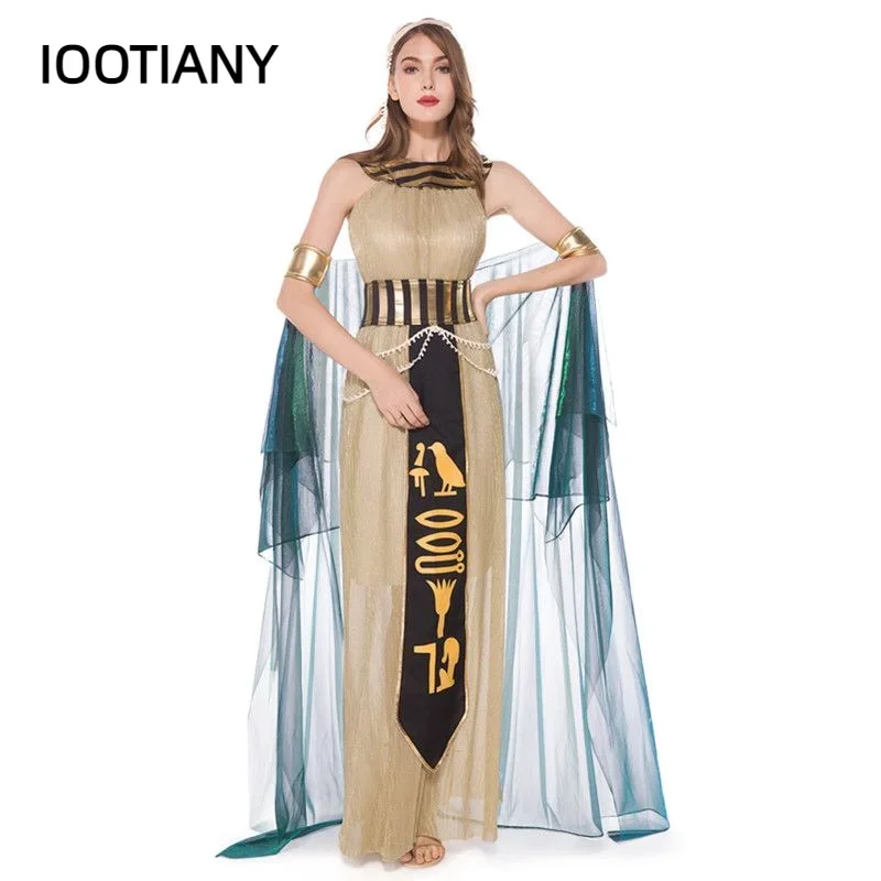 Cosplay Costumi di Halloween Adulto Antico Egitto Faraone Egiziano Re Imperatrice Cleopatra Regina Coppie Costume Cosplay Fancy Party