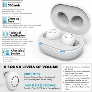 Rechargeable hearing jinghao-gadgets, digital auditory amplifier, Ear Enhancer, hearing loss to Eldly White 8 Main Sales White Microphone - №3