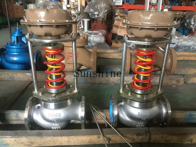 ZZYP صمام تثبيت البخار 16P ذاتي التشغيل من الفولاذ المقاوم للصدأ وتخفيف الضغط DN150