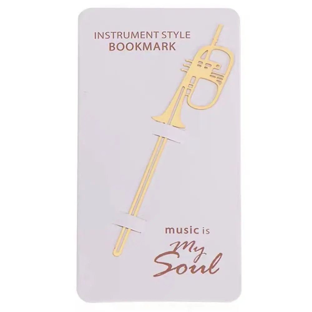 New Musical Instruments Bookmark Gold Musical Note Meta Book Maker Bookmark Paper Clips Office School Supplies Gifts