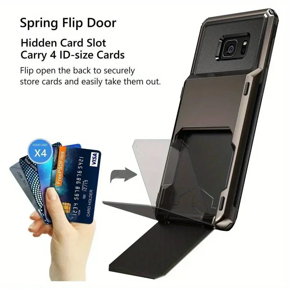 Phone Case for Samsung Galaxy S7 Case Wallet 5-Card ID Slot Credit Card Flip Hidden Pocket Case for Samsung S7 SM-G930 Cover