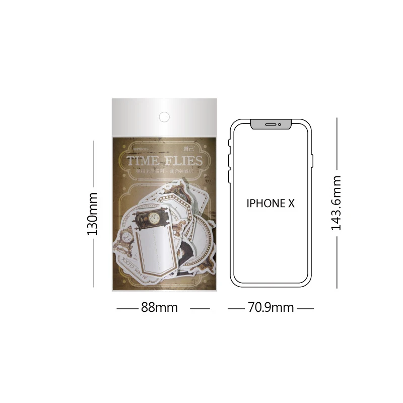 30Pcs Frame Label Base Material Paper Memo Rectangle Blank Coffee Tea Gramophone Scrapbooking Account Retro seal 130*88MM