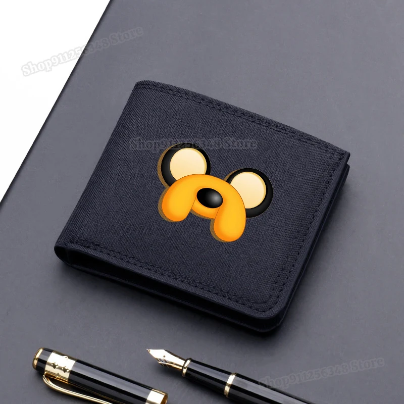 محفظة وقت المغامرة الكرتونية للرجال والنساء حاملي البطاقات جيك فين أنيمي الشكل طباعة Slimwallet السفر في الهواء الطلق المال كليب هدية