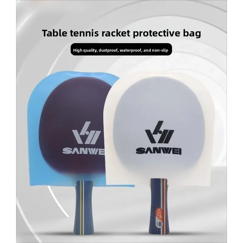 SANWEI Double-Sided Table Tennis Racket Protective Film Dust-proof Anti-Oxidation Table Tennis Bat Rubber Protector Cover