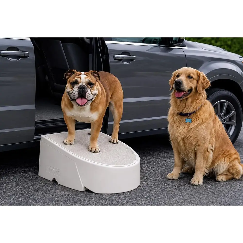 Portable Lightweight Pet Ramp with Washable Cover, Supports Up to 175 lbs