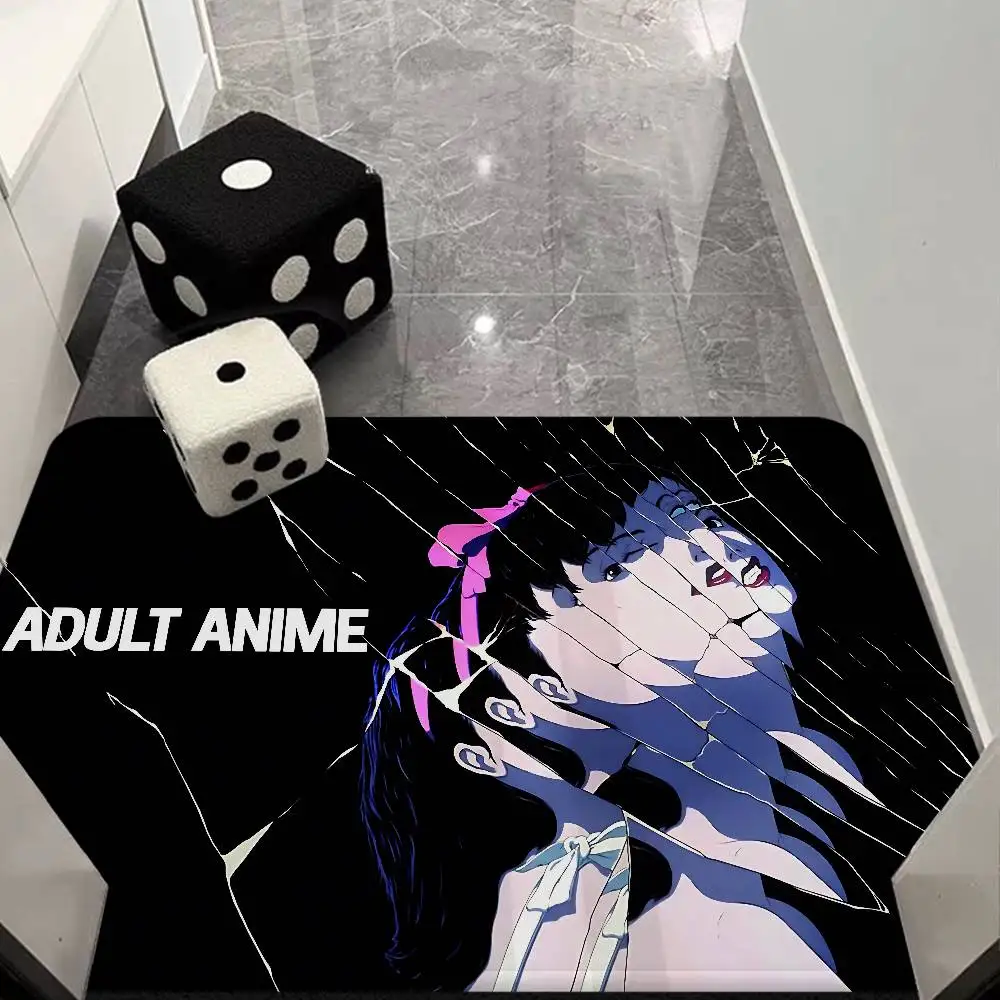 P-Perfect B-Blue Anime Kitchen Mat Nordic Style Bedroom Living Room Doormat Home Balcony Anti-Slip Welcome Rug