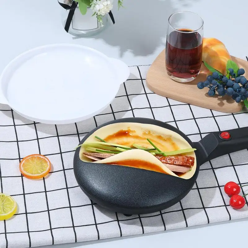 Automatic Pancake Maker Machine 600W Handheld Bake Pan Pancake Maker 7.87 In Non-stick Electric Pancake Pan Thermostatic Control