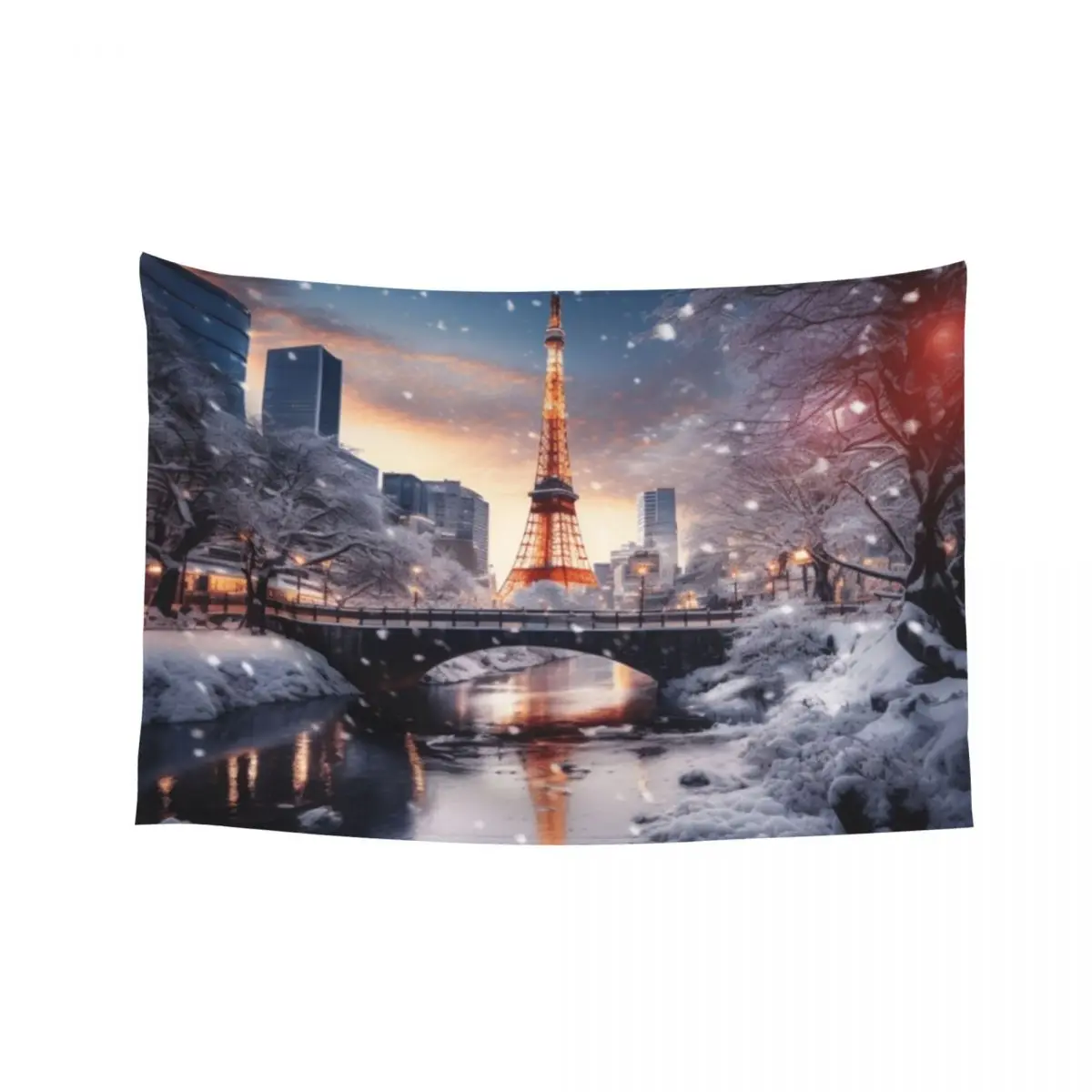 

Snow City - Tokyo Tapestry Wallpapers Home Decor Bedroom Decor Aesthetic Home Decor Accessories Room Decorations Tapestry