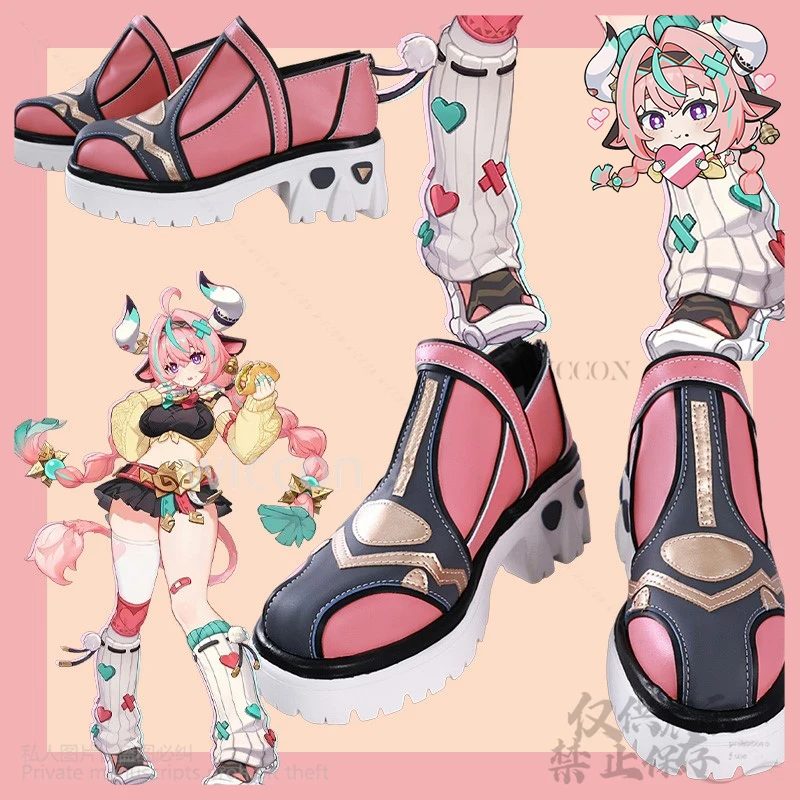 

Аниме игра Genshin Impact косплей Varesa розовая спортивная обувь реквизит милые стили Y2K для девочек и женщин Хэллоуин Рождество по индивидуальному заказу