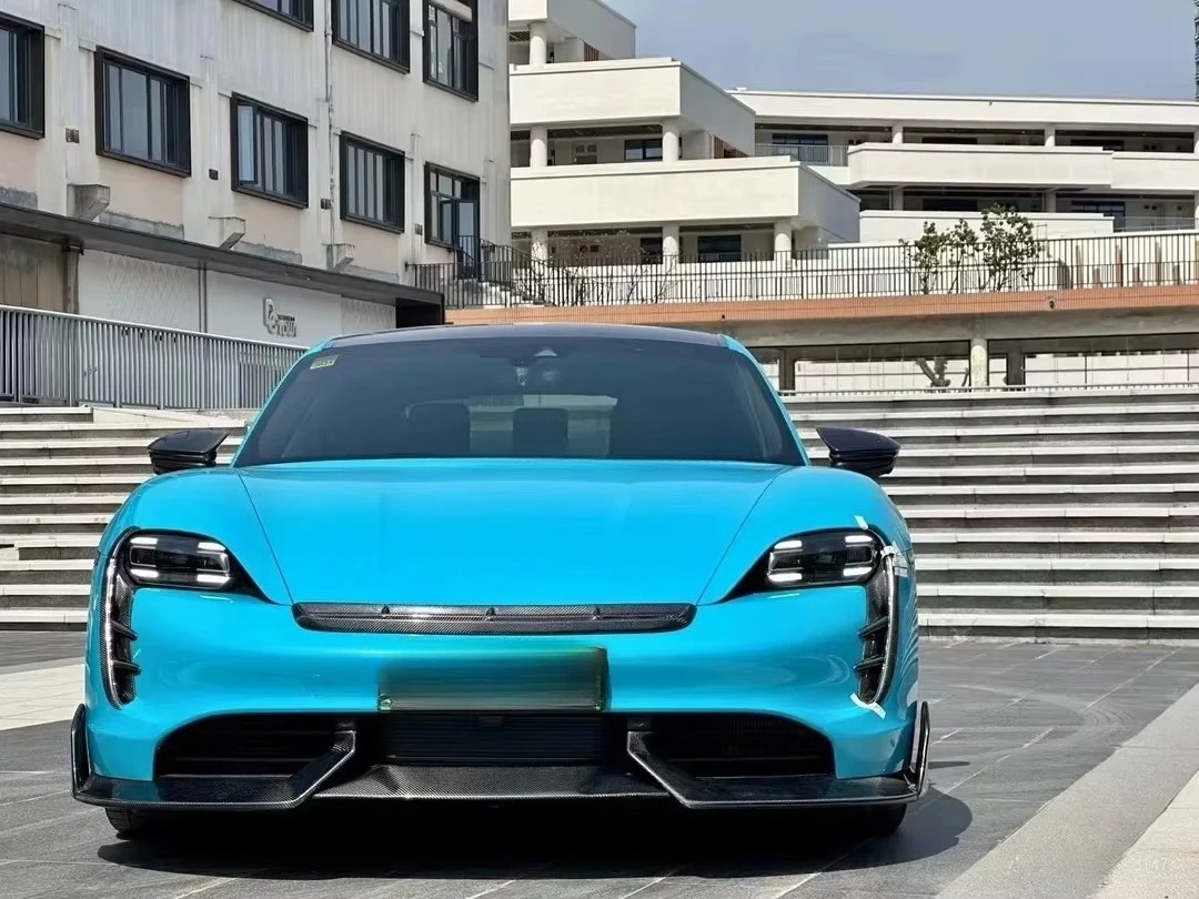 Man--sory Carbon Fiber Body Kit Set Front Lip Side Skirt Rear Lip for Taycan