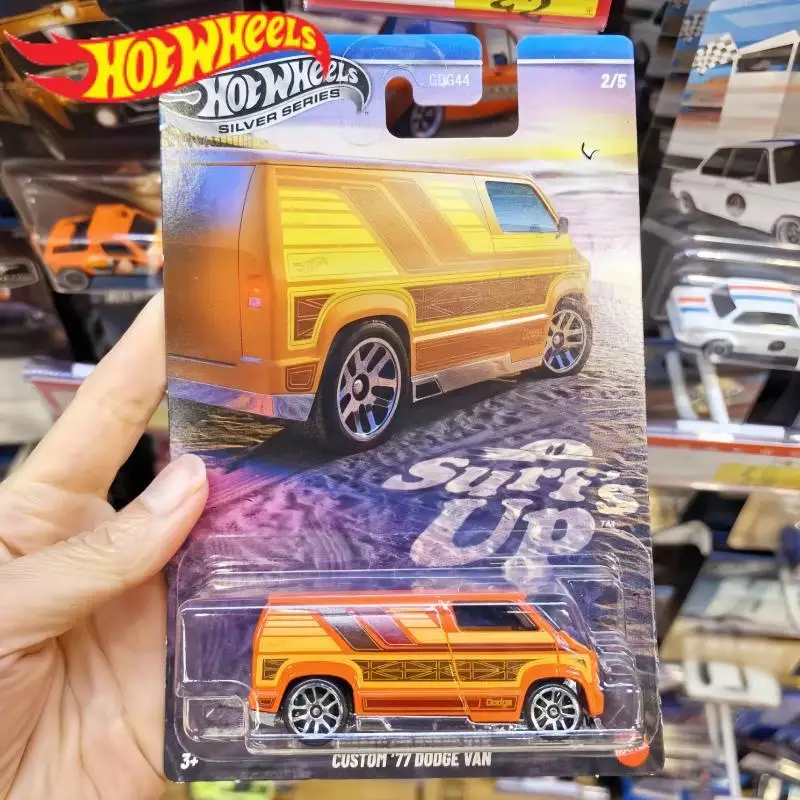 

2025 Hot Wheels Cars Gdg44 Beach Surfing 77 Dodge Van 62chevy Pickup Surf Crate 1:64 Diecast Vehicle Model Cars Boys Toys Gifts