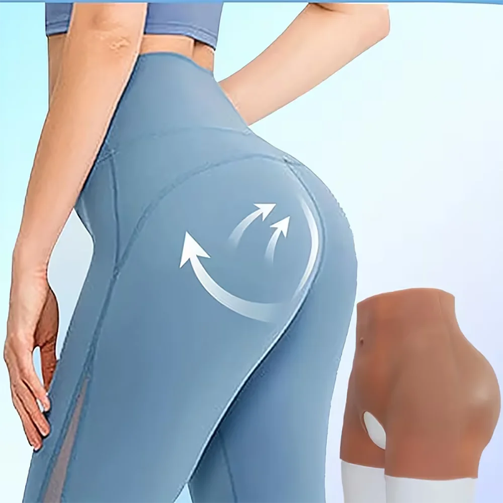 Silicone reinforced lifting pants, peach-shaped buttock shaping pants, seamless design, breathable material
