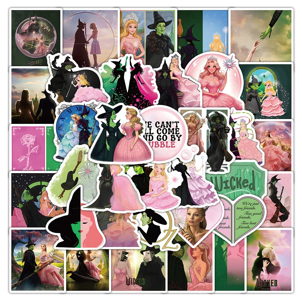 50/100 Pcs Magic Witch & Princess Theme Stickers for Album Stationery Box Desk File Holder Eco Fade Resistant Decals