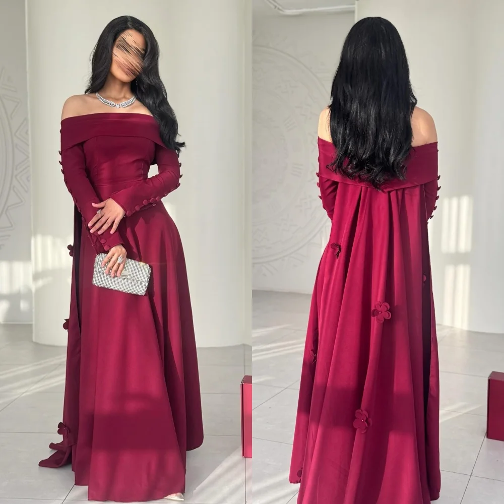 

Изысканный китайский стиль на пуговицах из джерси с цветком и жемчугом, длинные платья трапециевидной формы с открытыми плечами, сексуальные платья на заказ