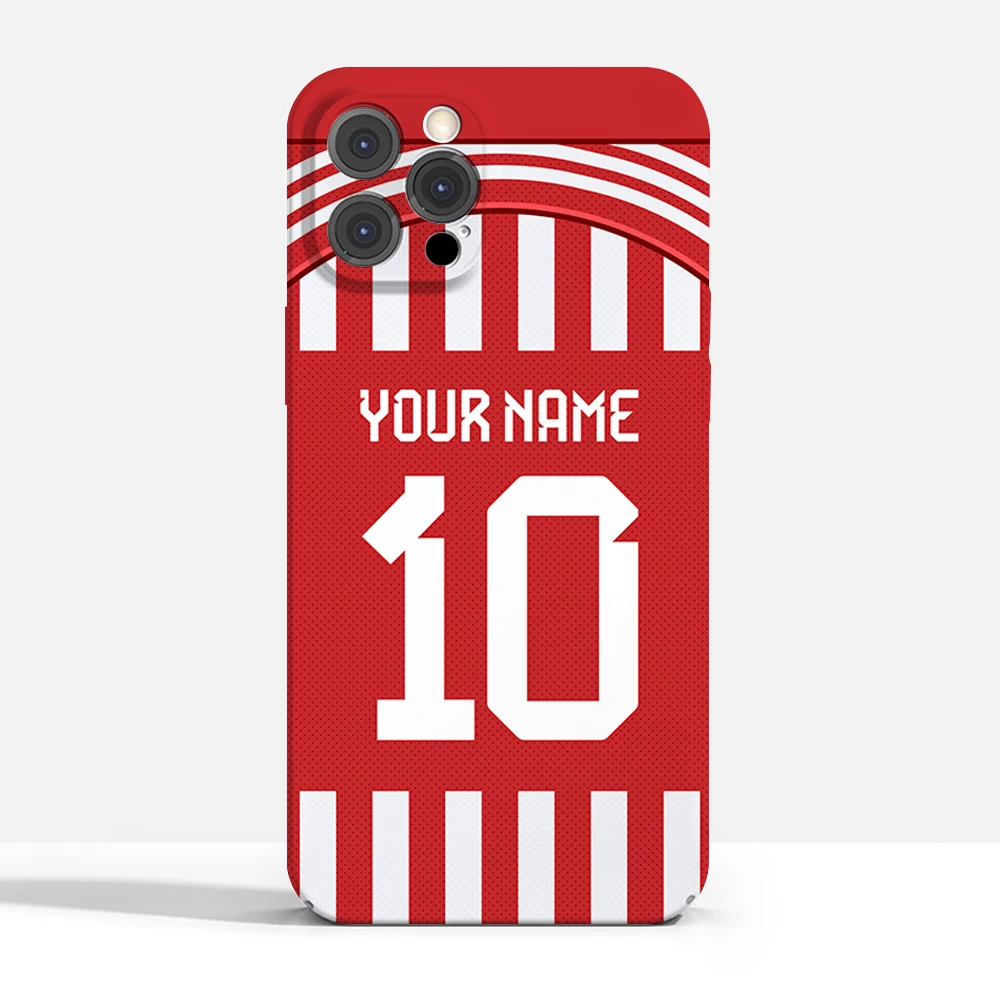 Greece Olympiakos ERYTHROLEFKI Football Jersey 3D Print Cover Case for iPhone 15 14 Pro Max 13 12 11 Mini X XS XR 7 8 6S Plus SE