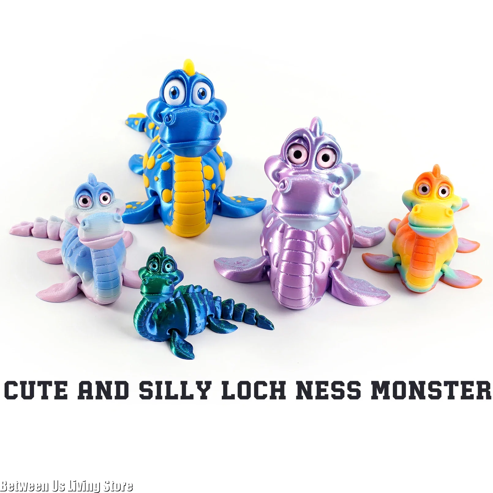 3D Printed Loch Ness Monster Figure - Realistic Eye Design, Unique Desk Decor & Cool Gift for Kids & Collectors home accessories